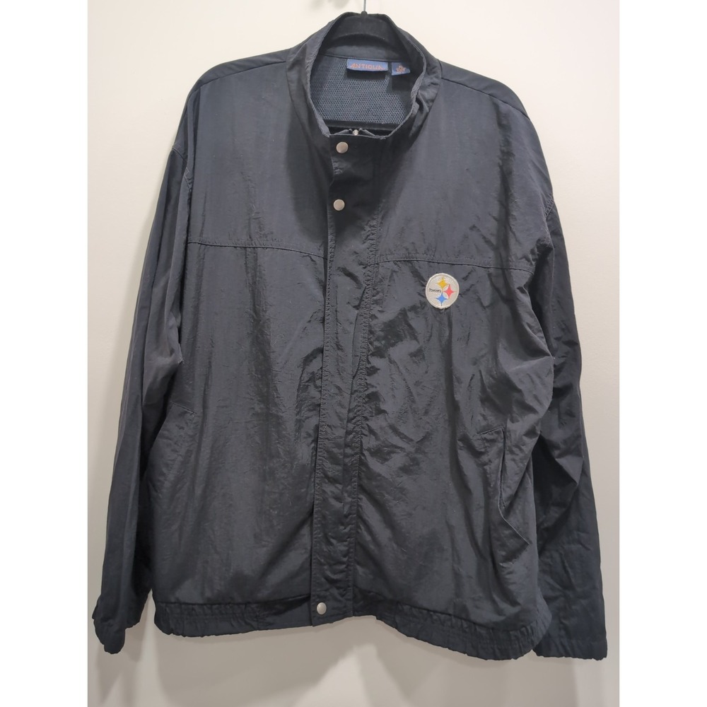Pittsburgh Steelers Antigua Windbreaker Embroidered Logo Full Zip Men's XL